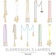 Pendant light 3 modern style lamps tailored CUIVRE