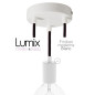 Suspension 3 lampes style moderne BLANC sur-mesure - câble textile au choix Suspension 3 lampes style moderne BLANC sur-mesure - câble textile au choix