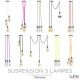 Pendant light 3 lampes style moderne CUIVRE sur-mesure