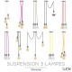 Suspension 3 lampes style moderne CUIVRE sur-mesure