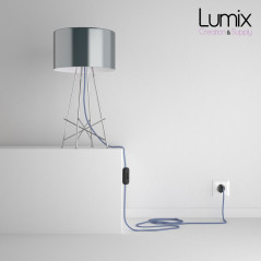 Lampe baladeuse câble textile souple Lilas effet soie