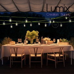 Guirlande lumineuse sur-mesure pour l'intérieur ou l'extérieur