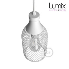 Suspension cage bouteille 1 lampe personnalisée