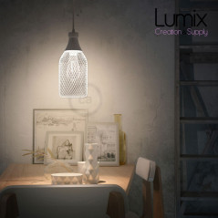 Suspension cage bouteille 1 lampe personnalisée
