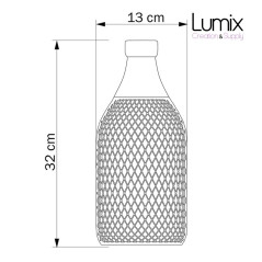 Suspension cage bouteille 1 lampe personnalisée
