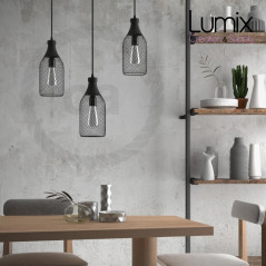 Suspension cage bouteille 1 lampe personnalisée