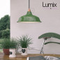 Suspension Bistrot métal revêtement extérieur émail vert intérieur blanc Suspension Bistrot métal revêtement extérieur émail vert intérieur blanc