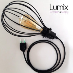 Lampe baladeuse cage métal DROP à poser ou à suspendre