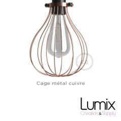Lampe baladeuse cage métal DROP à poser ou à suspendre