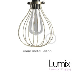 Lampe baladeuse cage métal DROP à poser ou à suspendre