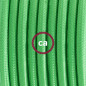 Lampe baladeuse câble textile VERT LIME, douille E27 bakélite noire avec interrupteur intégré
