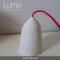 Suspension compléte avec abat-jour céramique et câble textile Suspension compléte avec abat-jour céramique et câble textile