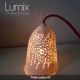 Complete suspension with ceramic shade and textile cable