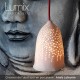 Complete suspension with ceramic shade and textile cable