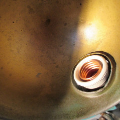 Applique lampe Jieldé - bleu d'origine - restauré vernis graphite