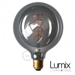 Big Globe smokey LED filament bulb - 5 W / 220 Volts - G125