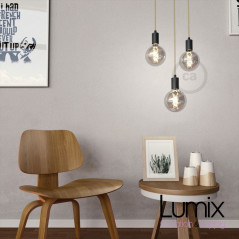 Ampoule gros Globe smoky à filament LED - 5 W / 220 Volts - G125