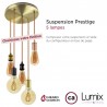 Suspension multiple rosace XXL 5 lampes