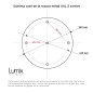 Suspension multiple rosace XXL 5 lampes prestige