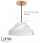 Suspension Polygon Art en métal blanc brillant douille E27