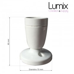 Mini white porcelain lamp as a ceiling or wall light