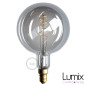 Ampoule géante Globe Smoky  G200 à filament led double spirale 5 W-E27-220 Volts