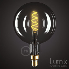Ampoule géante Globe Smoky G200 à filament led double spirale 5 W-E27-220 Volts