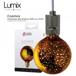 Ampoule décorative Globe COSMOS GOLD 3D - G95/G125-E27-4 WATTS