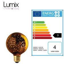 Ampoule décorative Globe COSMOS GOLD G95/G125-E27-4 WATTS