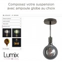 Suspension simple avec globe LED à composer par vous-même
