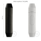 Lampe baladeuse à douille silicone grise et câble textile lin gris