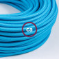 Lampe baladeuse à douille silicone bleu ciel et câble textile turquoise