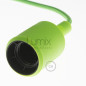 Lampe baladeuse à douille silicone vert lime et câble textile vert lime Lampe baladeuse à douille silicone vert lime et câble textile vert lime