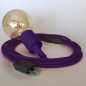 Lampe baladeuse à douille violette et câble textile violet Lampe baladeuse à douille violette et câble textile violet