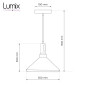 Lampe suspension forme conique métal et bois Lampe suspension forme conique métal et bois