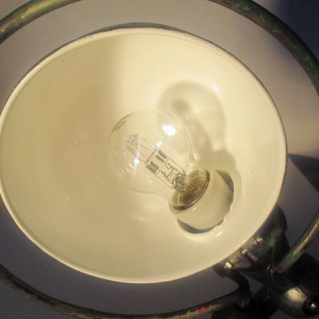 Applique lampe Jieldé - vert d'origine encore visible sur le globe