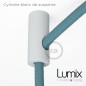Suspension DISCUS UV disque métal peint blanc et verni