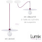 Suspension DISCUS UV disque métal peint blanc et verni