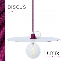DISCUS UV suspension white painted and varnished metal disc