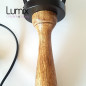 Lampe baladeuse manche bois douille E27 Lampe baladeuse manche bois douille E27