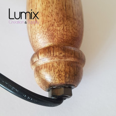 Lampe baladeuse manche bois douille E27
