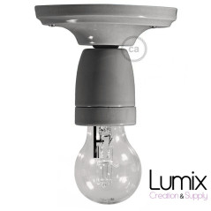 Lampe applique porcelaine noire en plafonnier ou en applique murale