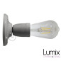 Lampe applique porcelaine grise en plafonnier ou en applique murale Lampe applique porcelaine grise en plafonnier ou en applique murale