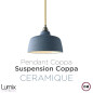 Suspension céramique forme cloche Bleu de Cobalt fait main Suspension céramique forme cloche Bleu de Cobalt fait main