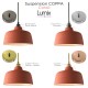 Pendant light COPPA forme cloche en céramique Bleu de Cobalt fait main