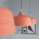 Pendant light COPPA forme cloche en céramique Bleu de Cobalt fait main
