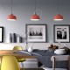 Pendant light COPPA forme cloche en céramique Bleu de Cobalt fait main