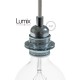 Pendant light COPPA forme cloche en céramique Bleu de Cobalt fait main