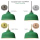 Suspension COPPA forme cloche en céramique Bleu de Cobalt fait main