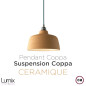Suspension céramique forme cloche couleur Sable fait main Suspension céramique forme cloche couleur Sable fait main